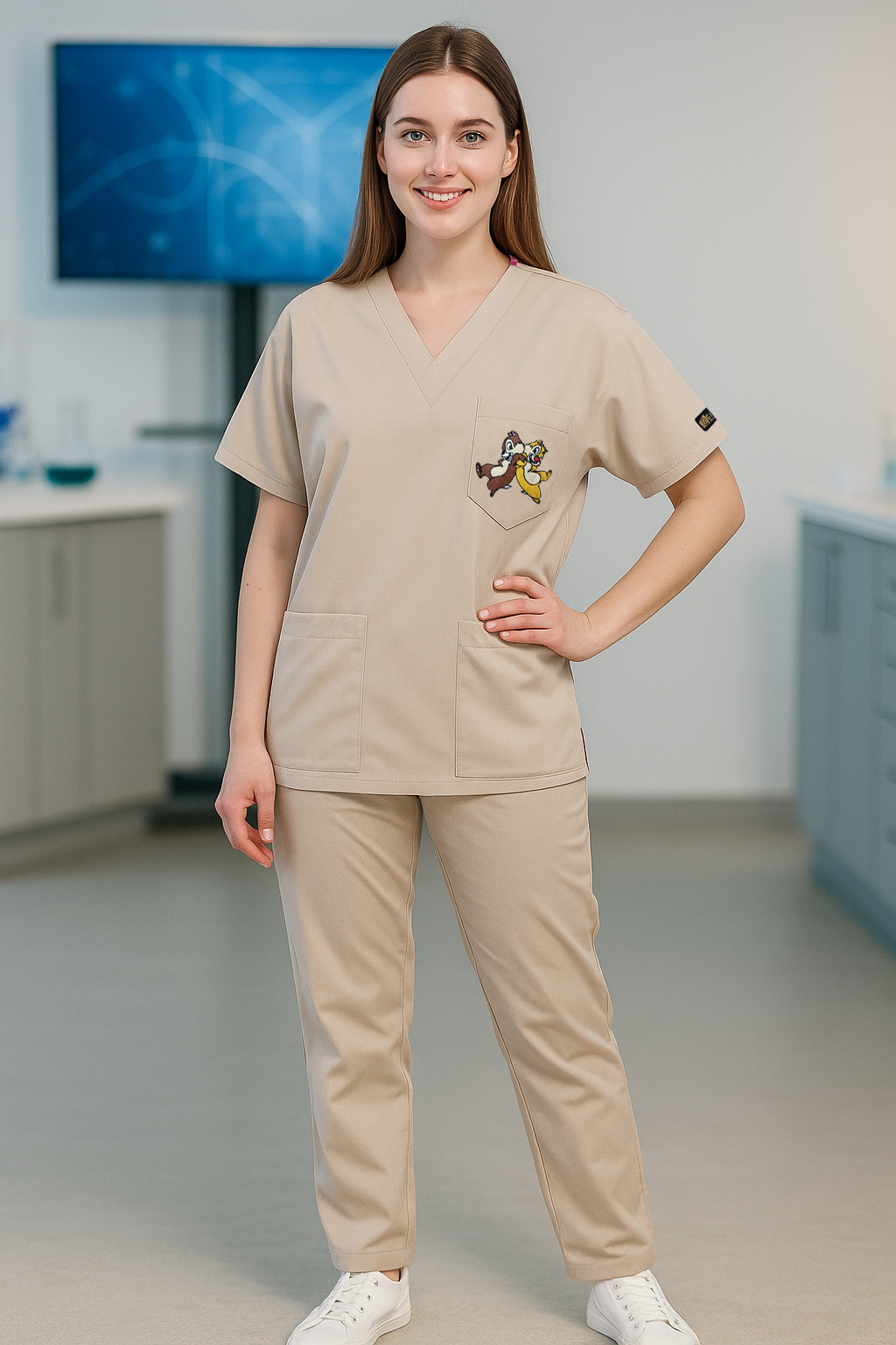 Костюм Lycra Dr.Greys с вышивкой NEW Кремовый (Krem) XXL